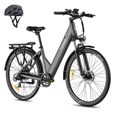 Obrázek produktu pro Elektrokolo 27,5 palců, nerezová hliníková slitina, 36 V, 15 Ah, 540 Wh, dojezd až 90–110 km, voděodolné (IP54), městské elektrokolo se 7 rychlostními stupni a aplikací, šedé