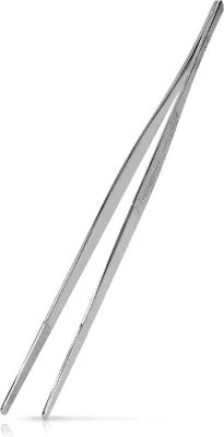 Produktbild von Navaris Grillpinzette aus rostfreiem Edelstahl - 30cm lang - Grill Fleischpinzette - auch als Bratpinzette Servierpinzette Küchenpinzette nutzbar