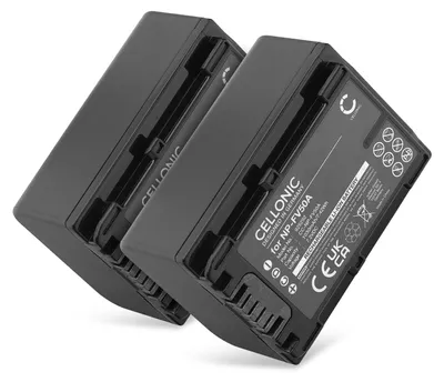 Image de CELLONIC 2x Batterie pour Appareil photo Compatible avec Sony FDR-AX33, HDR-CX250, HDR-CX270, NP-FV70 - (1030mAh, 7.4V)