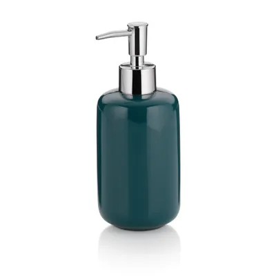 Produktbild von Ceramiczny Kela Isabella dozownik do mydła w płynie, śred. 7,5 cm, wys. 18 cm, 400 ml, ciemnozielony