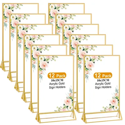 Obrázok produktu pre Sada 12 stojanov na vizitky formátu A5, rozmer 10 x 15 cm, vyrobené z akrylu