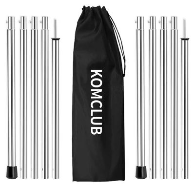 Produktbild von Teleskopische Zeltstangen aus Edelstahl, verstellbar 74-190 cm, 2er Set, für Camping