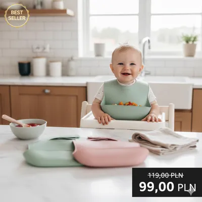 Zdjęcie produktu dla BabyBjörn Small Baby Bib (2-pack) – Pierwszy Śliniak Twojego Dziecka