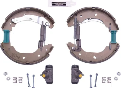 Produktbild von HELLA Bremsensatz Trommelbremse Hinten für FORD Transit Mk6 Kasten (V347, V348, FA) 8DB 355 005-081