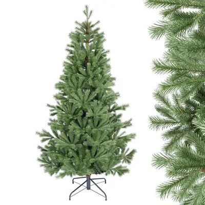 Produktbild von Salcar 180 cm Künstlicher Weihnachtsbaum Tannenbaum Fichte mit Metallständer und Klappsystem, mit 806 PE Spitzen und 446 PVC Spitzen
