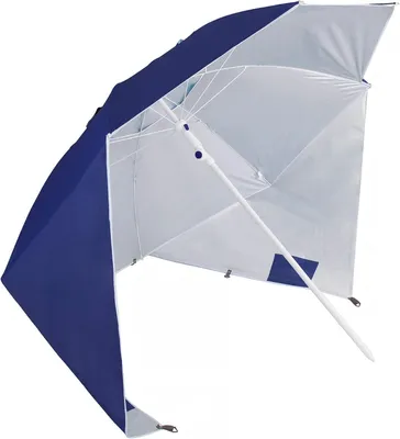 Imagen del producto de Toldo para la playa, con protección solar, de 220 cm de altura, con paneles laterales, resistente al viento