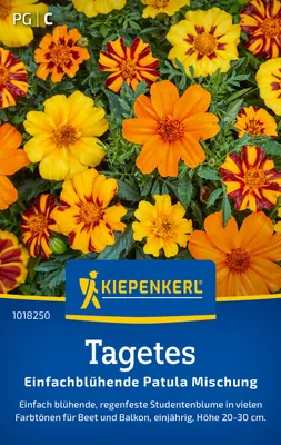 Artikelbild 2 von 'Tagetes Patula Mischung' aus der Kategorie Studentenblumensamen