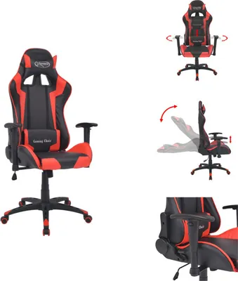 Produktbild von vidaXL Bürostuhl Gaming-Stuhl Neigbar Kunstleder Rot -  Bürostühle