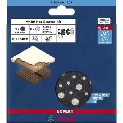 Obrázek produktu pro Bosch 2608901202 Bosch Netzschleifscheiben M480 125mm StarterKit EXP