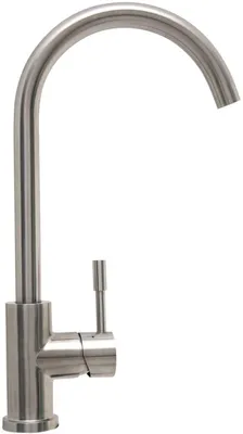Image de Robinet de cuisine, pivotant à 360°, en acier inoxydable brossé