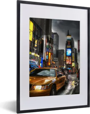 Produktbild von MuchoWow® MuchoWow® Gerahmtes Poster Amerika - New York - Sturm 30x40 cm - Poster mit zchwarzem Bilderrahmen - Wandposter Schlafzimmer