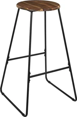 Image de HowHomely | Tabouret de bar - 70 cm - Bois d'acacia métal