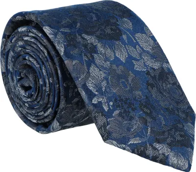 Produktbild von Krawatte aus 100% Seide mit strukturiertem Blumenmuster, 7 cm breit