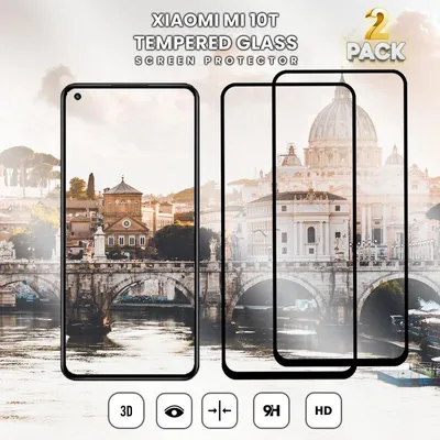 Obrázek produktu pro 2-balení Xiaomi Mi 10T Ochranné sklo na displej - Tvrzené sklo 9H - Super kvalita 3D