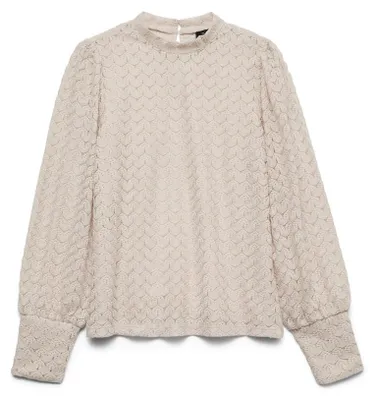 Productafbeelding van Vero Moda VMBECCA top, 10302894, maat XS, bovenkleding, volwassenen, dames, grijs, maat XS, lange mouwen