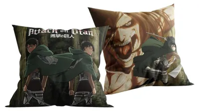 Productafbeelding van Attack on Titan decoratief kussen - 40 x 40 cm