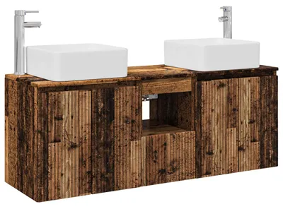 Produktbild von vidaXL Badezimmerschrank-Set 3 stk. Altholz 53 x 35 x 63 cm