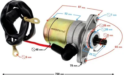 Produktbild von Moretti Anlasser für 2-Takt-Roller (50 cm³), 9 Zähne