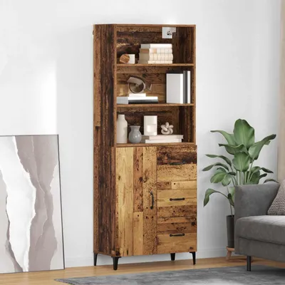 Produktbild von vidaXL Highboard Altholz 69,5 x 34 x 180 cm Holzwerkstoff