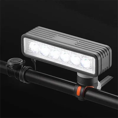 Obrázek produktu pro Cyklistické světlo s klaksonem, 6 LED diodami, dálkovým ovládáním a výdrží baterie 4,5 hodiny