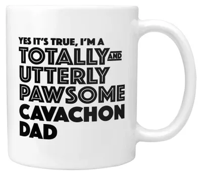 Cavachon-Papa-Becher: lustiges Geschenk für Hundebesitzer, 325 ml
