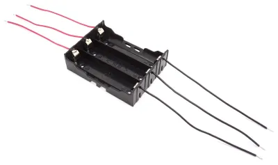 Produktbild von Batteriehalter für 3x 18650 mit Anschlusskabel, Einzelausgang