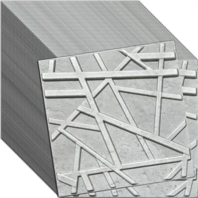 Produktbild von Verdico | 3D Wandpaneele Polystyrol - Grau - 50x50 Cm - 48 Stück - Deckenpaneele  - 12 m2