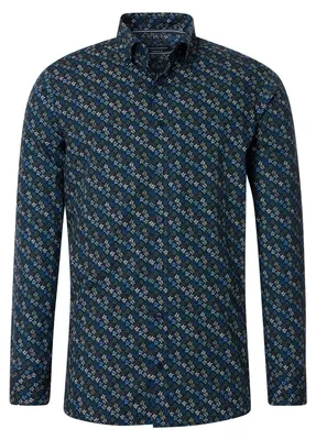 Immagine prodotto di CASAMODA camicia casual da uomo manica lunga button-down casual blu floreale XL