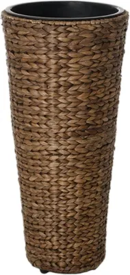 Immagine prodotto di Vaso da fiori CLASSIC ROUND in giacinto d'acqua marrone 28x60 cm