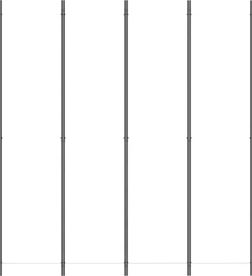 Five vertical dark poles are shown against a white background.