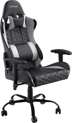 A gaming chair is shown against a white background.