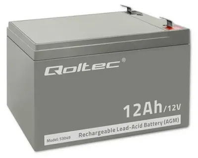 Produktbild von Qoltec 53049 AGM-Batterie | 12 V | 12 Ah