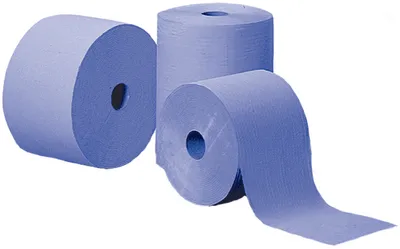 Produktbild von franz mensch Putzrolle HYGOSTAR 3-lagig blau 375 m