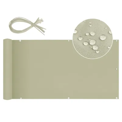 Produktbild von Sekey Balkon Sichtschutz Balkonabdeckung Oxford Blickdicht Wasserdicht, 90x600cm, Taupe