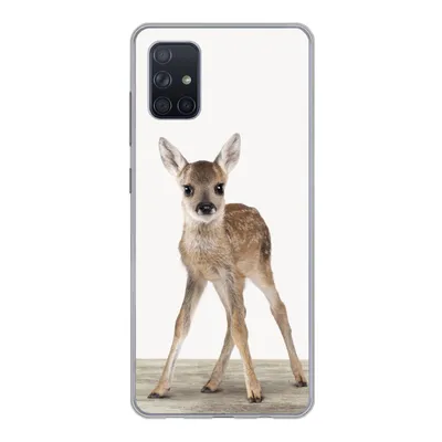 Produktbild von MuchoWow® Handyhülle Schutzhülle Hülle für Samsung Galaxy A71 Hirsche - Baby-Hirsche - Tiere - Mädchen - Jungen - Kinder Silikon Softcase Handy Hülle - Kartenbesitzer