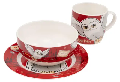Produktbild von Harry Potter Frühstücks-Set Unisex Hedwig die Eule multicolor Standard