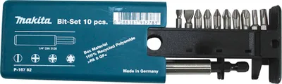 Zdjęcie produktu dla Makita P-16782, 11 szt., Phillips, Pozidriv, Poliamidowy, 0.6 / 1.2 / PH2 (2) / PZ1 / PZ2 (2) / PZ3