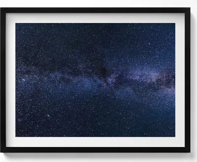Produktbild von Foto von Weltraum und Sternen– Wandbild mit Rahmen – Gerahmtes Bild  – Wanddekoration – 80x60 cm –  Schwarz Rahmen
