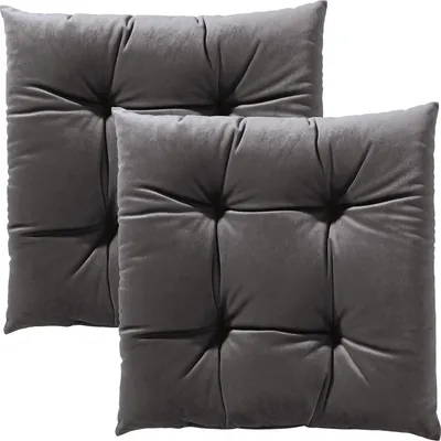 Produktbild von REDBEST Stuhlkissen Kingsville" 2er-Pack grau 40x40x9 cm"