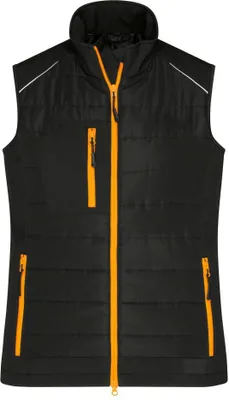 Produktbild von Softshellweste im attraktiven Materialmix black/neon-orange, Gr. XL