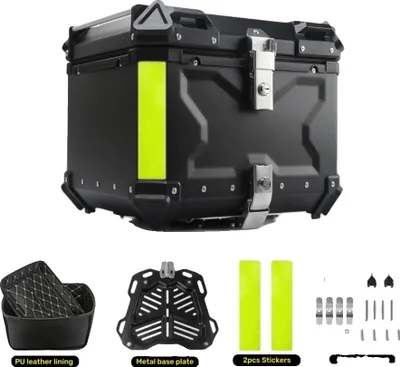 Obrázok produktu pre Topcase na motocykel, konštrukcia z hliníkovej zliatiny, vodotesný dizajn, X-45L-ČIERNY