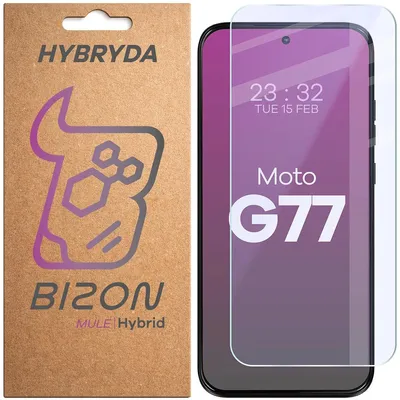 Produktbild von Flexibles Hybridglas für Motorola Moto G77 5G, Bizon Hybrid Mule