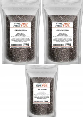 Zdjęcie produktu dla NASIONA CHIA 2,5kg Szałwia hiszpańska nasiona naturalne jakość Kol-Pol