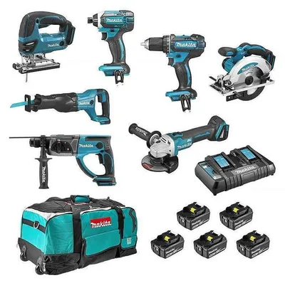 Image de Pack 7 outils MAKITA DLX7013PT1 18V (5x5Ah)