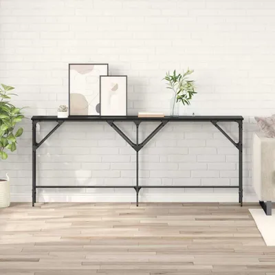 Produktbild von 2025 Moderne Konsolentisch Schwarz Eichen-Optik 180 x 29 x 75 cm - Konsolentische,Design 1513325 1parcel