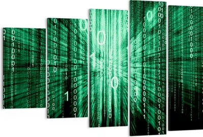 Produktbild von Bild auf Leinwand - Leinwandbild - Abstrakt zusammenfassungszahlen - 150x100cm - Wand Bild - Wanddeko - Leinwanddruck - Bilder - Kunstdruck - Leinwand bilder - Wandkunst - EG150x100-2290