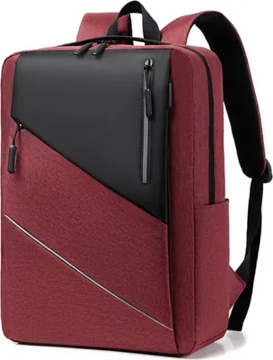 Produktbild von Rucksack Business Laptop Backpack Freizeit Schulrucksack Wasserdicht Zipper Rot