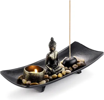 Immagine prodotto di Statua di Buddha decorazione giardino Zen - porta candela porta tea light porta incenso