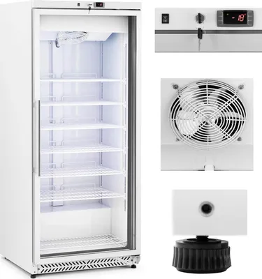 Obrázek produktu pro Expondo Royal Catering Mrazák - 580 l -  - Skleněné dveře - Stříbrný - Chladivo R290