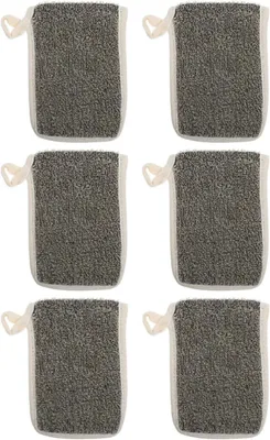 Produktbild von 6 Seifensäckchen aus Leinen mit Peeling-Netz zum Aufschäumen, Klappdesign und Aufhängeschnur für feste Seife und Handseife zu Hause